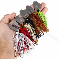 6pcs 11g chatterbait blade bait with rubber skirt buzzbait fishing lures tackle for freshwater and saltwater iscas pecsa