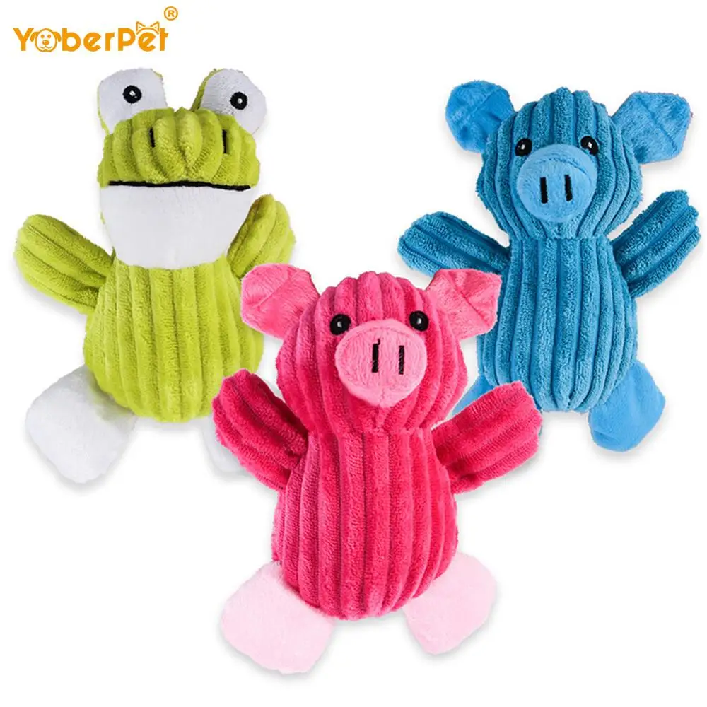 YoberPet плюшевые собаки игрушки пищащие красная синяя свинья зеленая лягушка