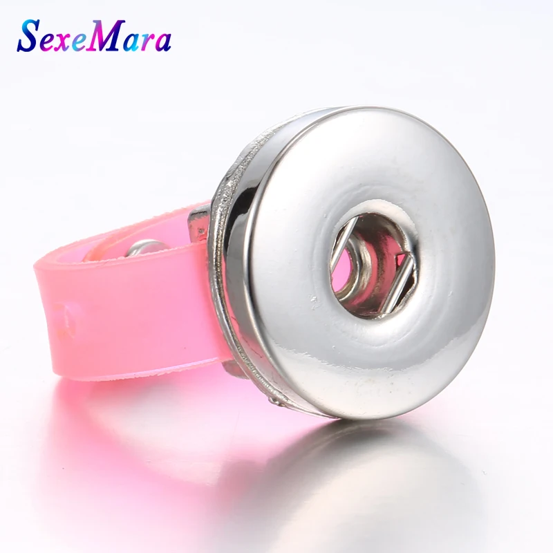 Новые стильные регулируемые силиконовые кнопки пружинные кольца для женщин