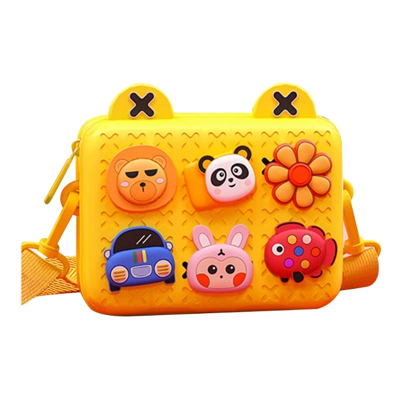 

Little Girl Messenger Bag Mini Cartoon DIY Shoulder Bag, Adjustable Strap, Replaceable Decoration, As A Aift L4MC
