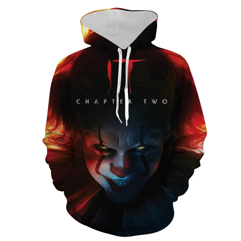 Пуловер Pennywise толстовки свитшоты с длинным рукавом костюмы для косплея Джокера