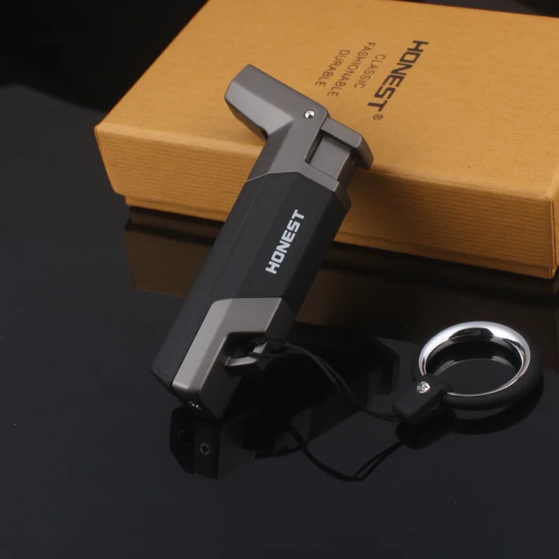 Горелка-распылитель фонарь металлическая турбо-зажигалка с защитой от ветра и