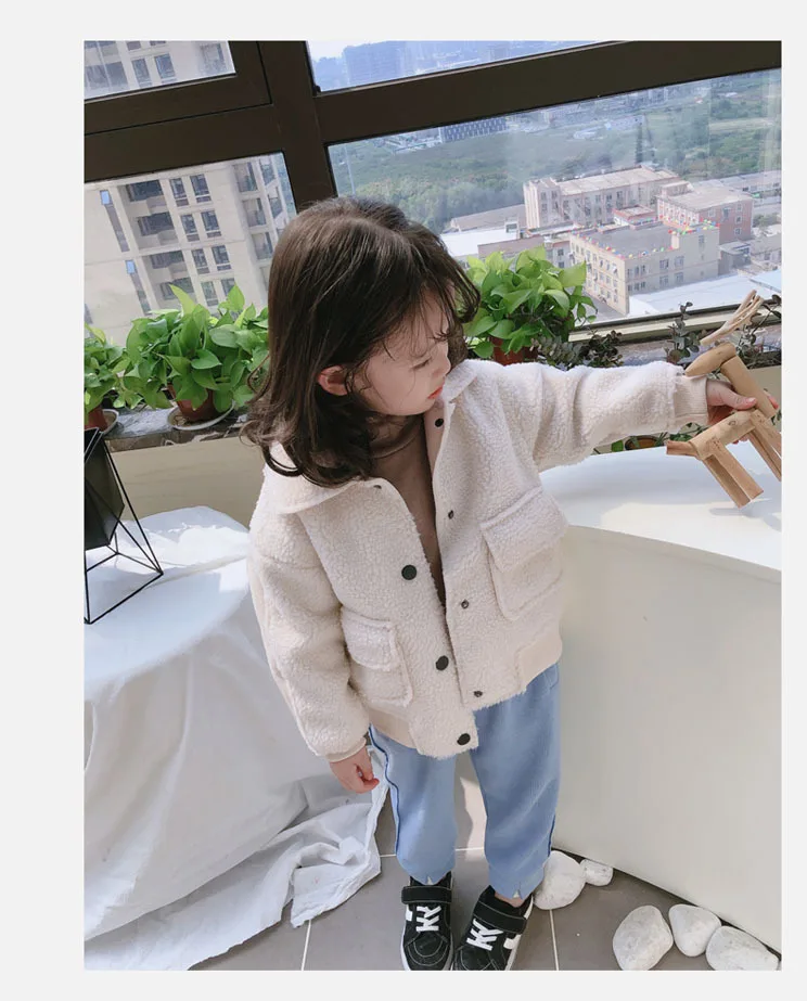 Mihkalev/осенние детские куртки для девочек однобортные и пальто с отложным