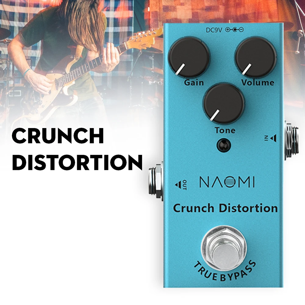 

NAOMI NEP-03 Crunch Distortion Effect Pedal with True Bypass Mini Single Guitar Pedal Classic Rock Distortion guitar pedal