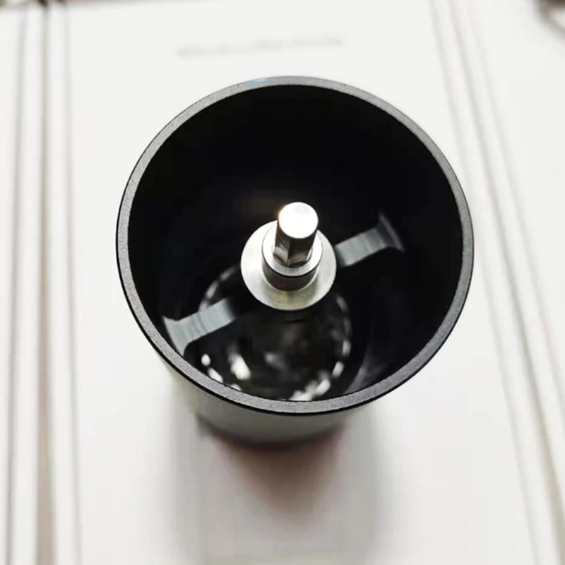 Comprare Macinacaffè Manuale Mini In Alluminio 420 Macinacaffè Regolabile In Acciaio Inossidabile CNC Fatto A Mano Con Manico In Noce Nero