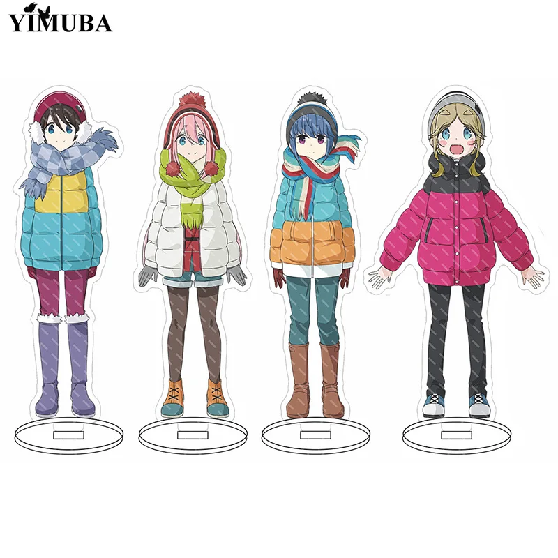 

Аниме YuruCamp акриловая модель на подставке Plate, непринужденный лагерь кагамихара надешико Сима Рин инуяма Aoi Saitou 15 см, фигурный Декор