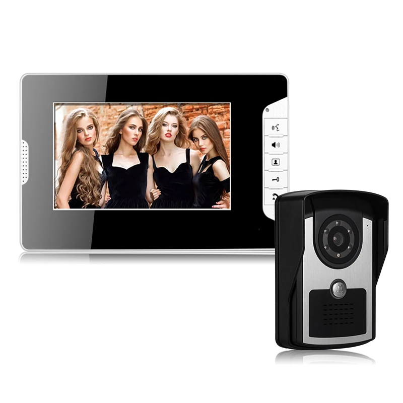 7-Inch High-Definition Wired Visual Intercom Doorbell 1080P Video Household Monitoring Waterproof Camera One-To-One