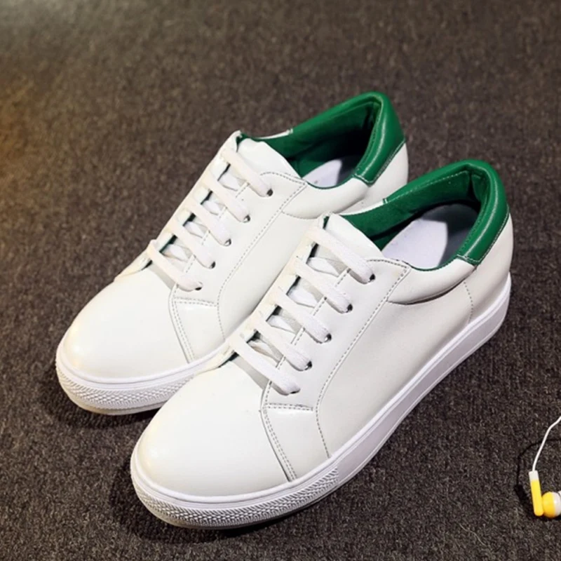 Весенние дизайнерские белые кроссовки на плоской подошве Женская обувь