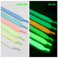 1 pair luminous shoelaces flat sports canvas shoe lace woman man glow in the dark night color glowing laces fluorescent shoelace