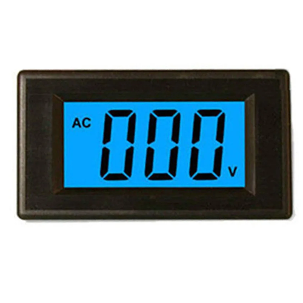 Цифровой вольтметр DC 12V AC 0-500V 110V Синяя подсветка ЖК-дисплей Вольтметр 9-12V