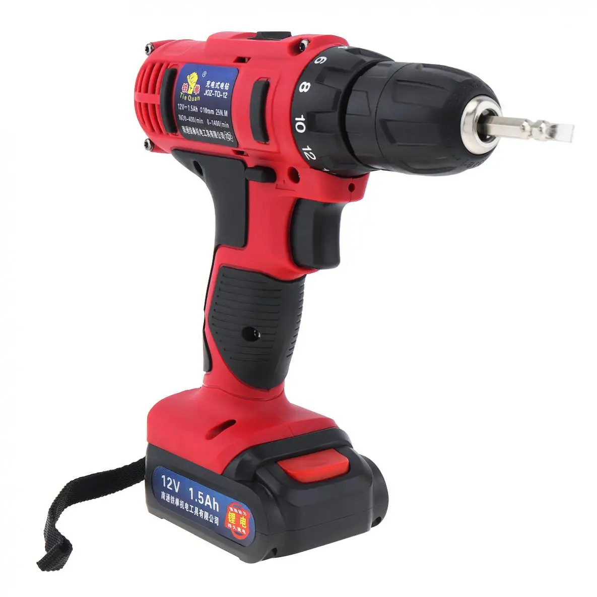 

AC 100 - 240V Cordless 12V Electric Drill / Screwdriver with 18 Gear Torque and Two-speed Adjustment Button for Handling Screws