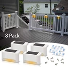 8 шт. светодиодный Личная Светодиодная лампа на солнечной батарее, водонепроницаемый настенный светильник для лестницы, забора, сада, ландшафта, освещение для внутреннего дворика, балкона