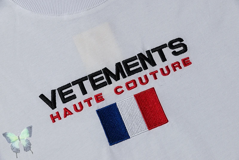 

Vetements T-shirt Oversize Men Women Embroidered VTM Vetements T Shirt