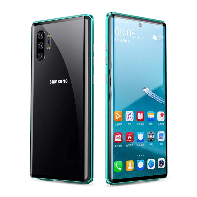360 полностью Магнитный адсорбционный чехол для Samsung Galaxy Note 10 Lite металлический из