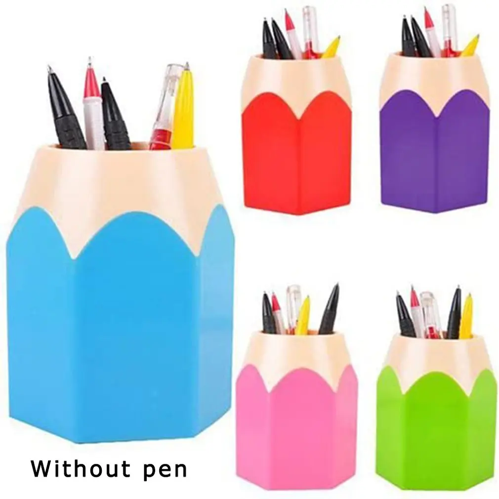 

Durable Practical Multifunctional Contrasting Color Pen Holder Creative Student Stationery Desktop Storage Pen Holder