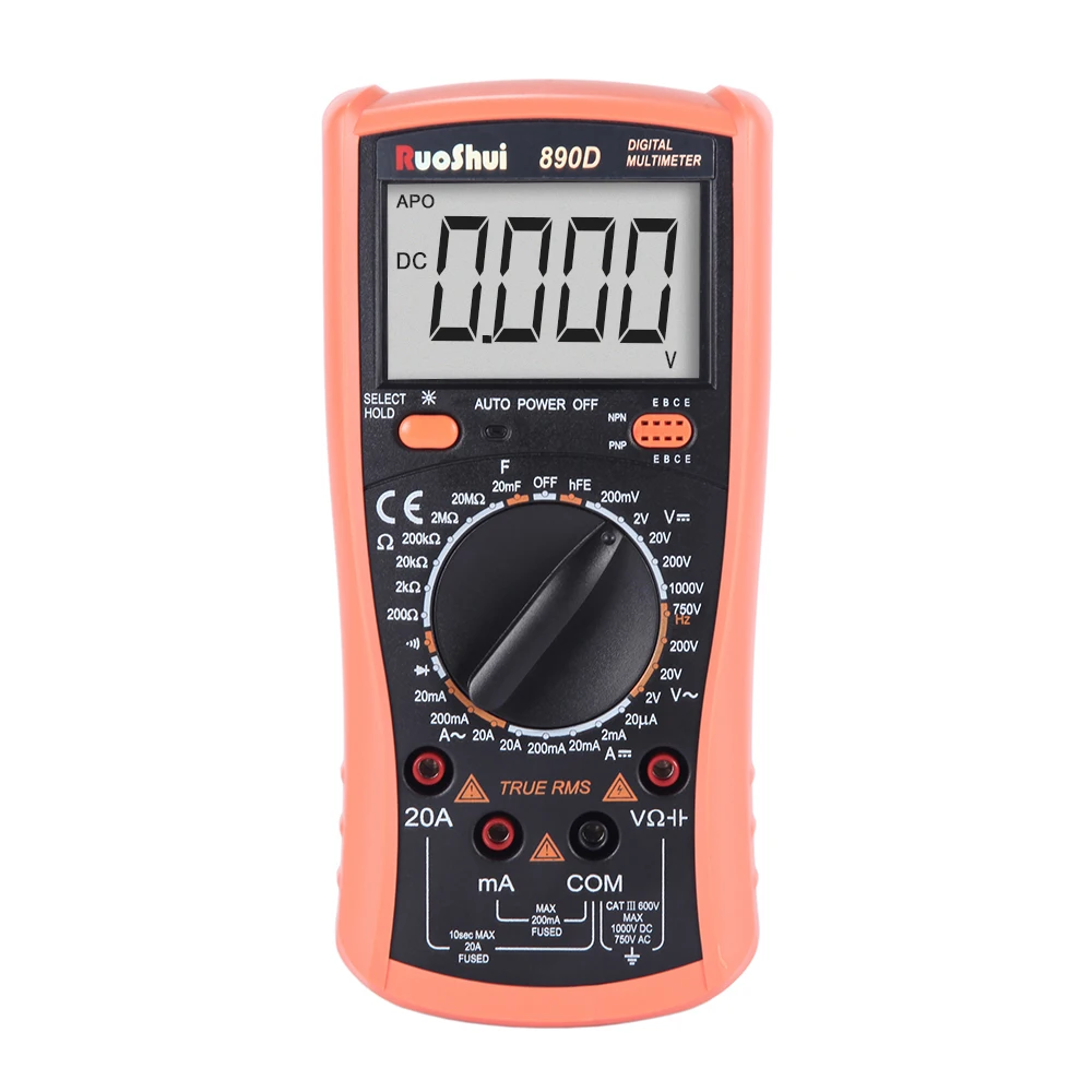 Цифровой мультиметр 890D Victor RuoShui 2000 град. ручной диапазон True RMS емкость