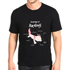 Модная футболка с принтом, новая футболка с анатомии axolotl, мужские свободные футболки по индивидуальному заказу
