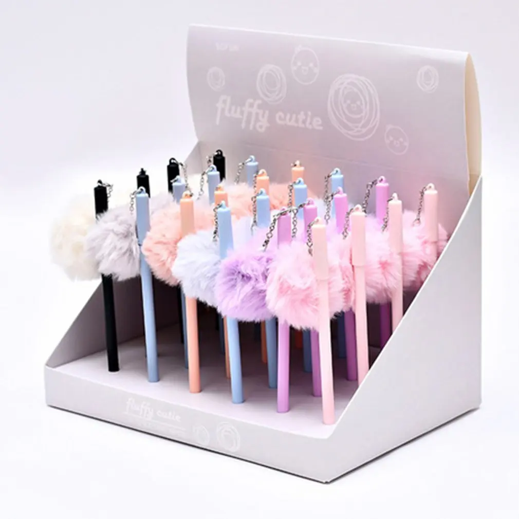 Красочная портативная полная игольчатая трубка 0 5 мм ручка для подписи плюшевый