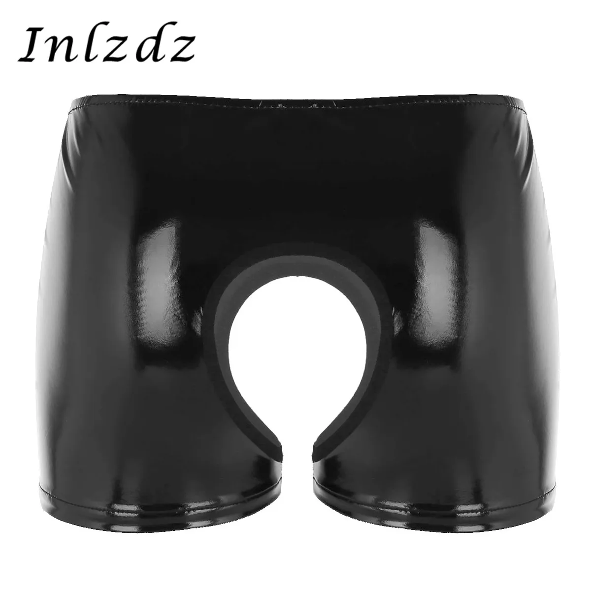 Женское нижнее белье с вырезами сексуальное блестящие эластичные шорты из