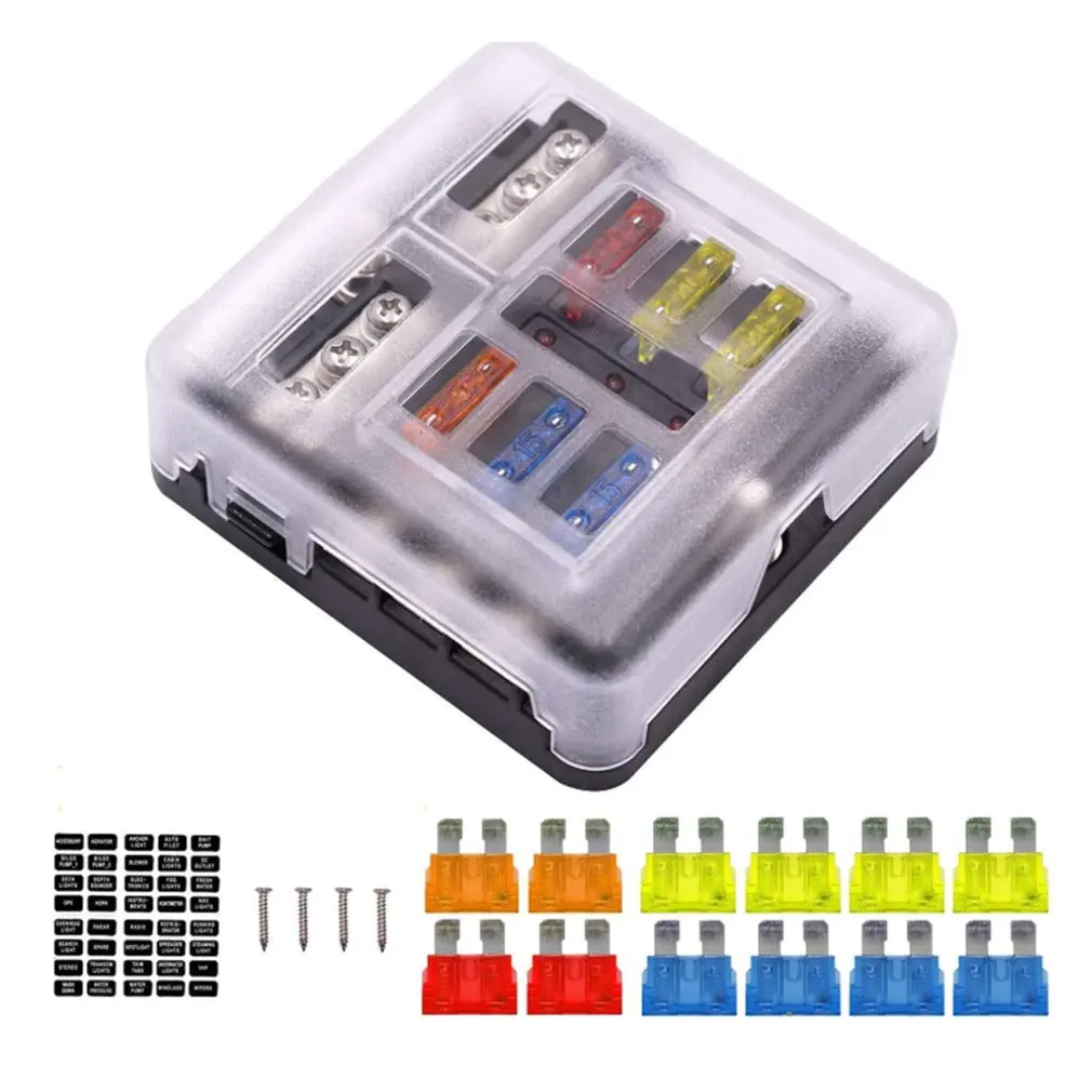 Multifunctional 6-Way Blade Fuse Box Seat Terminal Busbar Pole Marine Boat Hgv Modified | Обустройство дома