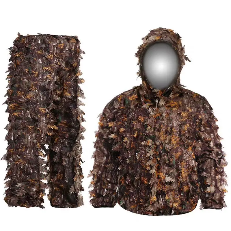 

Sticky Flower Bionic Leaves Camouflage Suit Hunting Ghillie Suit Woodland hunter camouflage clothing Universal Sniper Camo Set