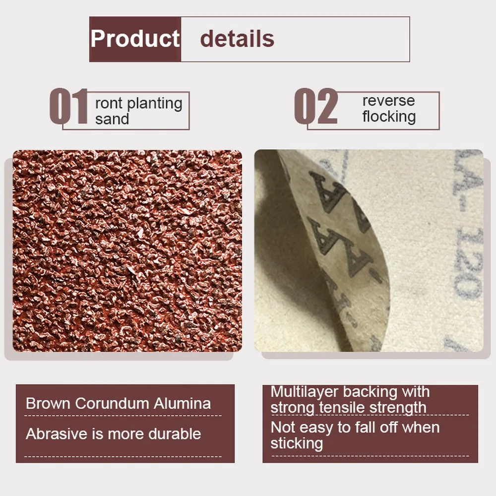 

120Pieces 8 Holes 7 Inch Sanding Discs Hook and Loop 100 120 150 180 240 320 Grit Sandpaper Assortment for Random Orbital Sander