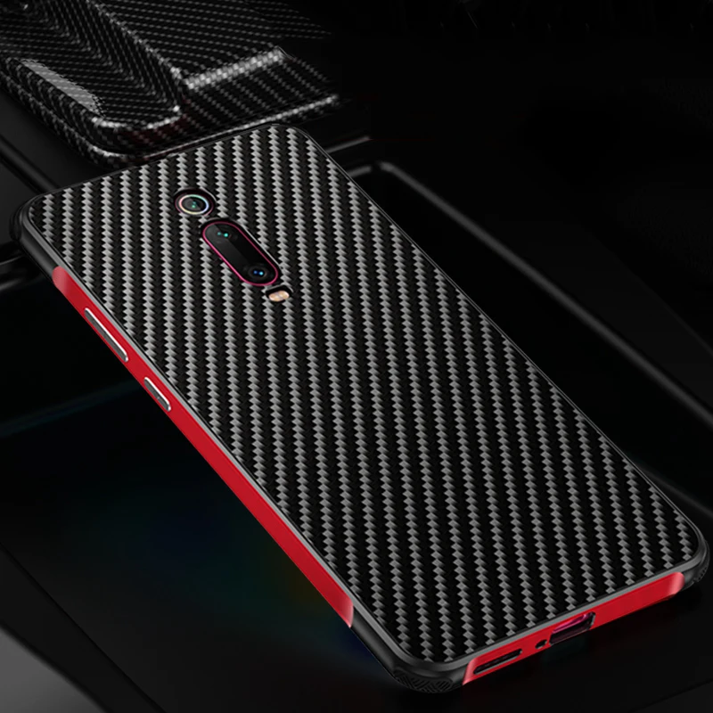 Роскошный Алюминиевый металлический чехол для Xiaomi mi 9 T/Pro/Red mi K20/Pro ультра тонкий жесткий карбоновый элемент задняя крышка чехол красный mi K20