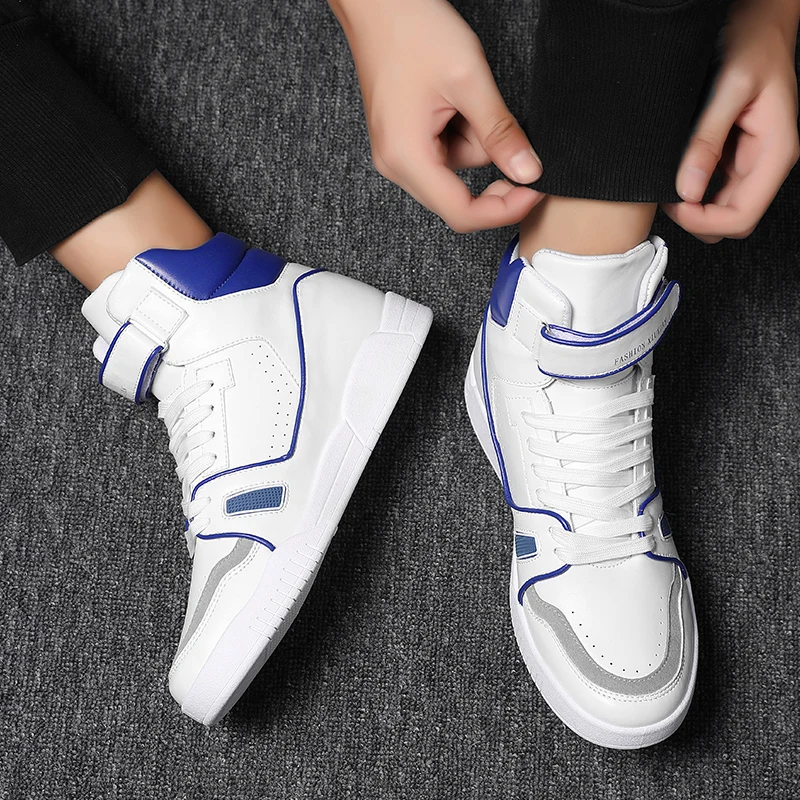 Кеды мужские высокие повседневная обувь для тренировок плоская подошва модные