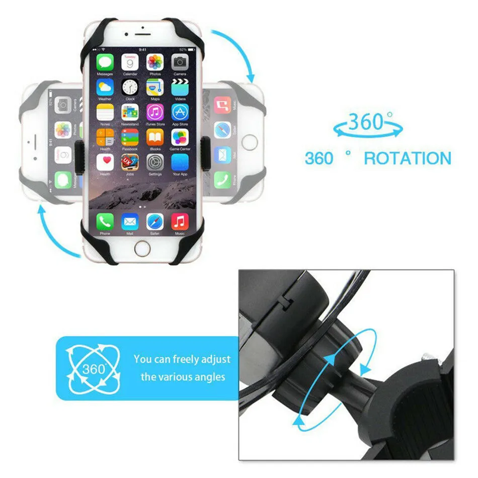 

Motorcycle Bicycle ABS Mobile Phone Navigation Bracket Handlebar Rearview Mirror Fixing Clip Mobile Phone Bracket