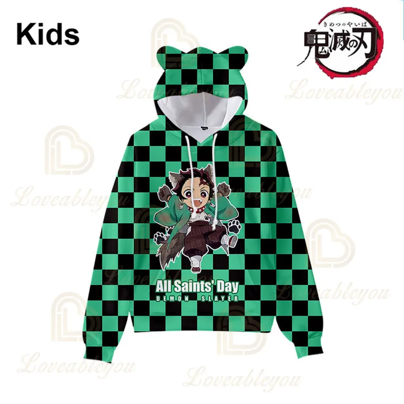 

Kamado Tanjirou Demon Slayer Children Cute Japen Anime 3D Hoodies Kimetsu no Yaiba Men Women Clothing Harajuku Sweatshirt Tops