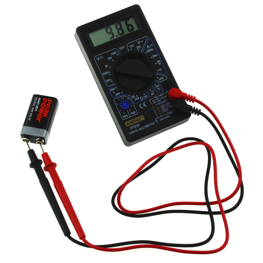 Цифровой мультиметр Mini DT838C тестер вольтметр HTF измеритель напряжения и