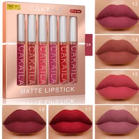 6 pcs liquid lipstick matte lips makeup non stick cup waterproof long lasting lip tint matte lip gloss cosmetic set