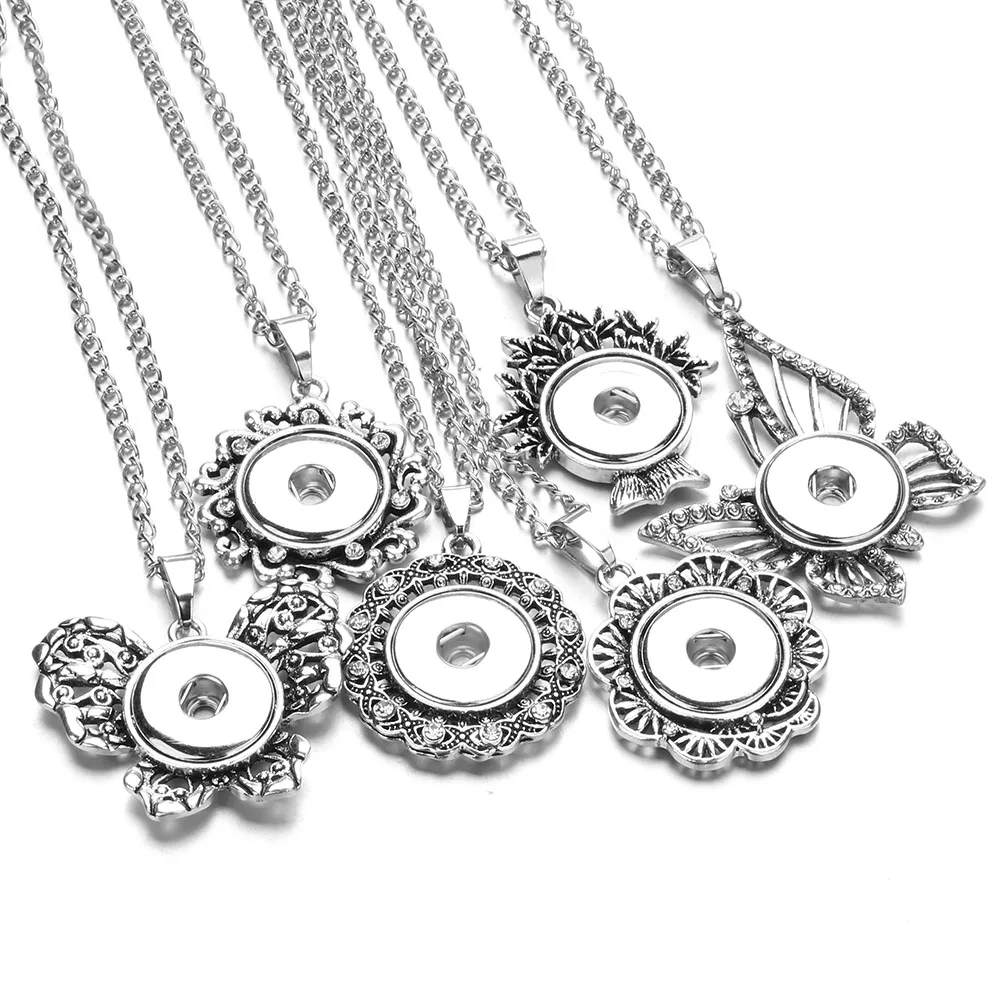 Новое Ювелирное Украшение 18 мм DIY винтажное ожерелье с кнопками женские ожерелья