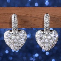 visisap beauty lady heart shaped earrings for women full stone luxury shiny high quality fine earring wholesale jewelry e114