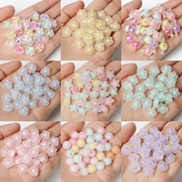 multiple ab colors round matte star flower shape acrylic beads loose spaced beads for diy bracelet jewelry making accessories