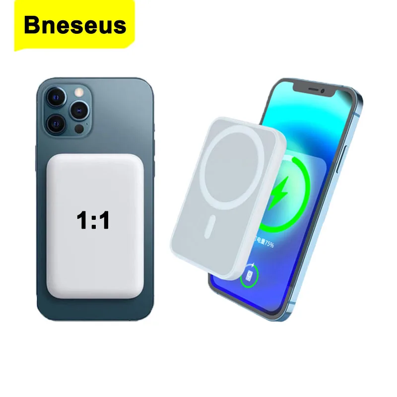 

1:1 5000mAh Magnetic Wireless Power Bank Mobile Phone External Battery For iPhone 13 12 Pro Max Mini Powerbank Portable Charger