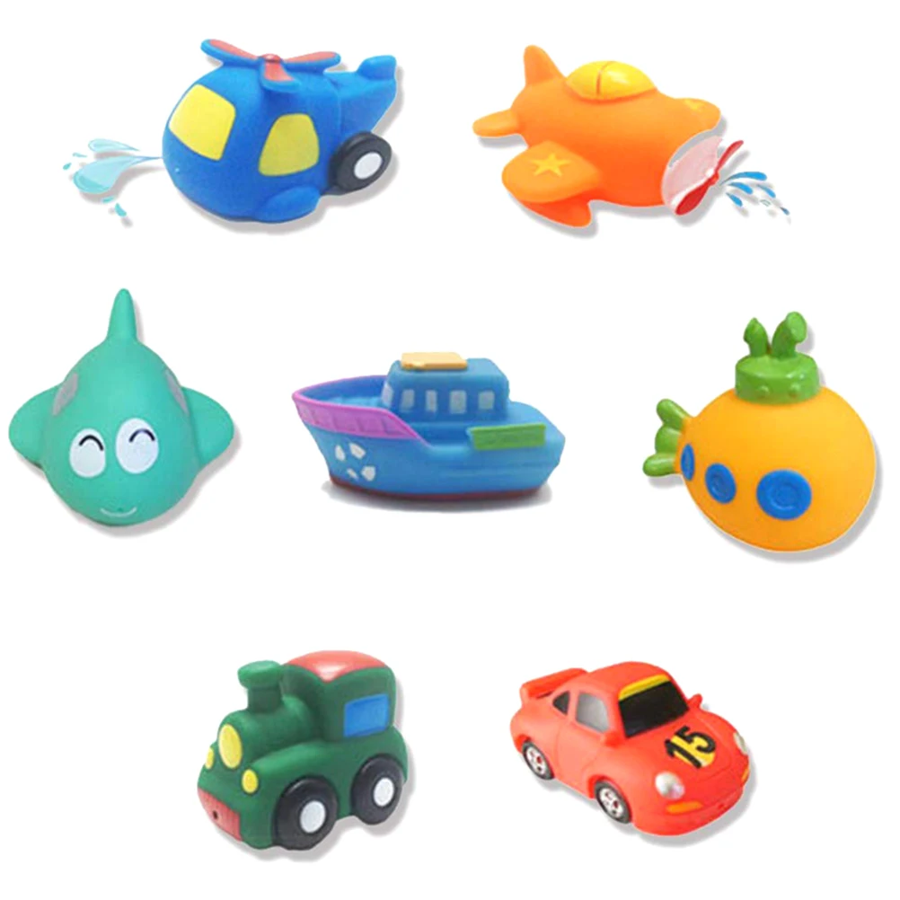 7 шт. детский игрушечный автомобиль для купания|Игрушки ванной| |