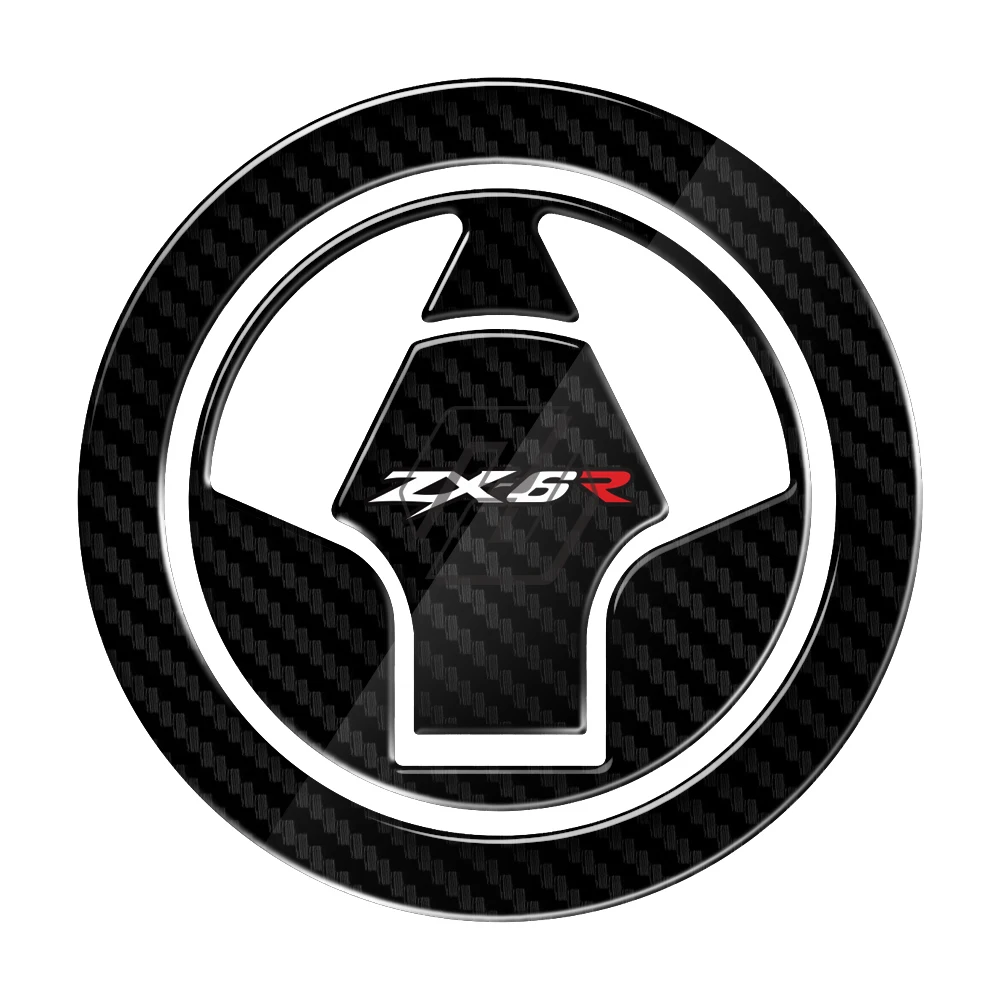 

3D Carbon-look Motorcycle Fuel Gas Cap Protector Decals Case for Kawasaki Ninja ZX-6R ZX600 ZX636 2007-2017