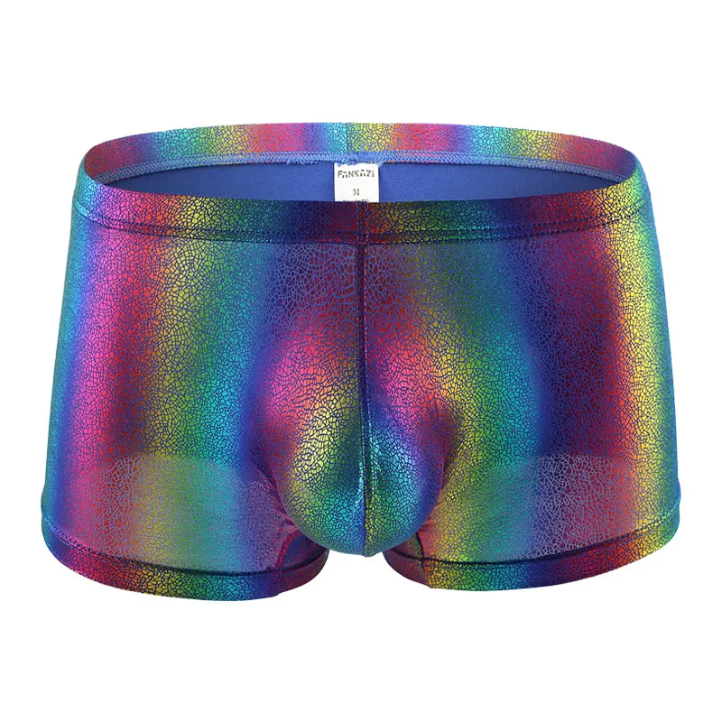 JF1204 Мужское нижнее белье из искусственной кожи; боксеры; Cueca Masculina Calsones Homme; мужские трусы; Ropa Interior Hombre Calzoncillo Cueca; боксеры - Цвет: JF1204