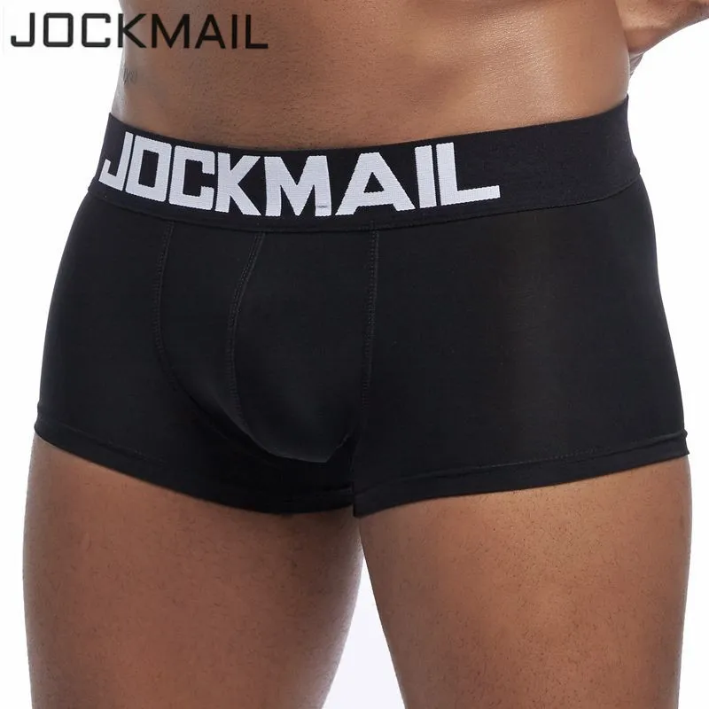 JOCKMAIL, мужское нижнее белье, боксеры, брендовые, мужские боксеры, шорты, сексуальные, u-образные, выпуклые, мужские, s трусы, мягкие, крутые, шелк, мужские боксеры