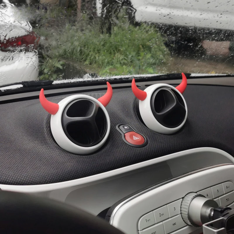 Автомобильная Наклейка 3D мультфильм Дьявол Рог Стайлинг украшение для smart fortwo