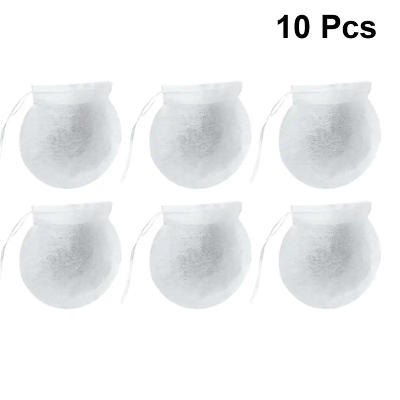 

100pcs Disposable Round Wood Pulp Filter Paper Coffee Tea Bag Tea Pouch for Loose Leaf Tea Powder (6cm White)