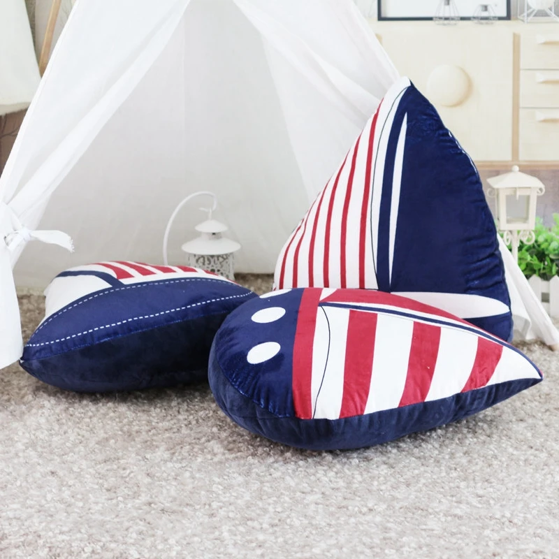 Simulation Double-sided Printing Nurse Cap Navy Dolphins Sailing Pillow Sofa Cushion Window Doll Kid Toy | Игрушки и хобби