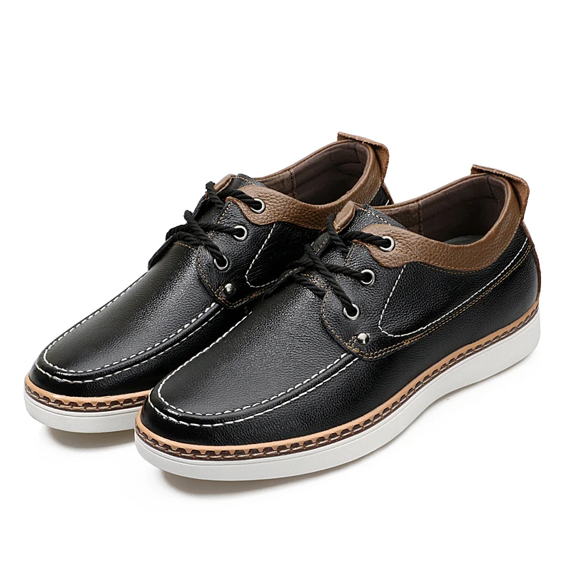 5 CM Black Increased Misalwa 36 37-43 размер невидимый 5 см Высота увеличивающая рост натуральная коровья кожа обувь повседневные кроссовки мужская обувь - Цвет: 5 CM Black Increased