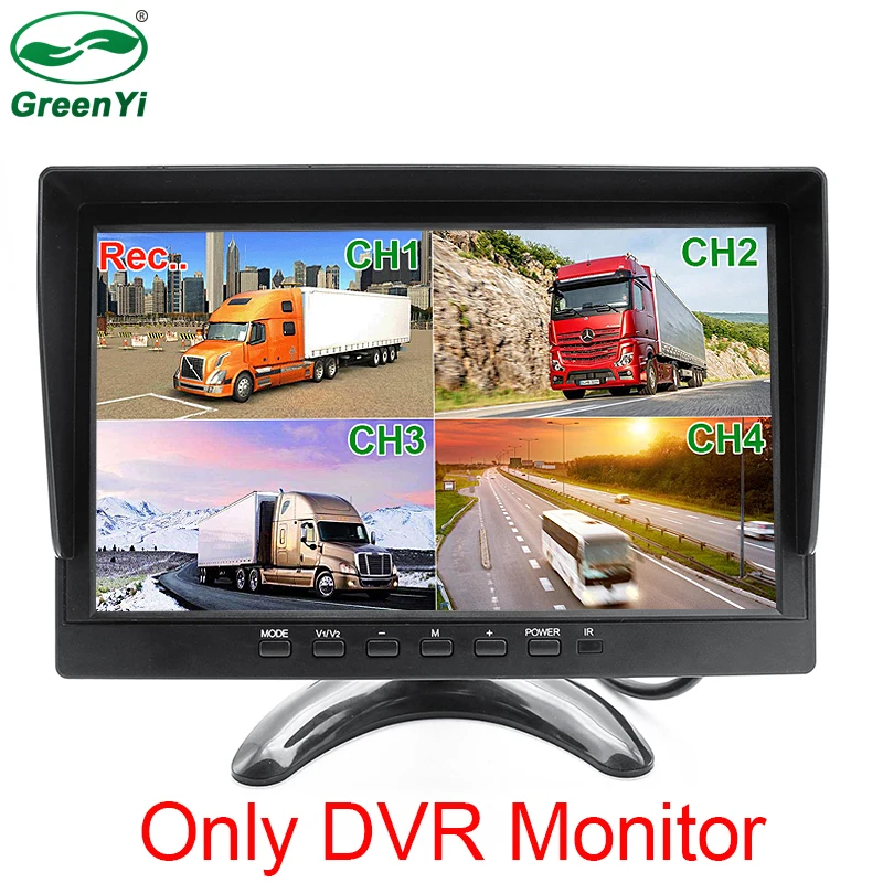 AHD MONITOR HD AHD 1920*1080P 10,1 дюймов Автомобильный MP4 MP5 грузовик фургон Автобус DVR Запись видео монитор с 4CH AHD Передняя Задняя Левая Правая камера - Название цвета: AHD MONITOR