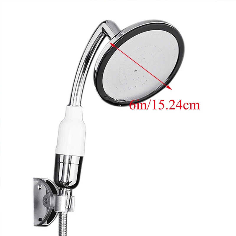 

High Pressure Water Saving Rainfall Shower Head Bathroom Accessories ABS Chrome Holder Showerhead Bathroom Accessories