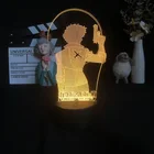 Светодиодный ночник 3D для детей, акриловая лампа ковбой, боп, Спайк, детский аниме фанат, подарок, ночсветильник с управлением через приложение, декор для дня рождения