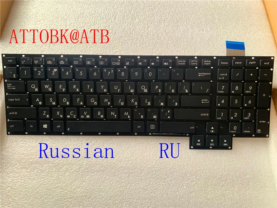 Фото Клавиатура для ASUS G750, G750J, G750JH, G750JM, G750JS, G750JW, G750JX, G750JZ, G750JY Black, русская/английская раскладка, с подсветкой №1