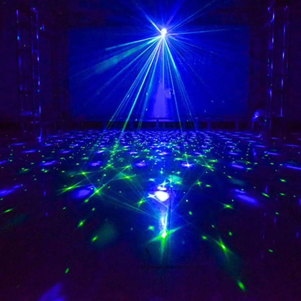 Светодиодный лазерный прожектор диско шар с 60 цветами RGB сценическое освещение