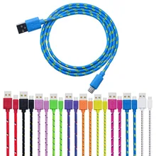 Новинка Плетеный алюминиевый Micro USB кабель для передачи данных и